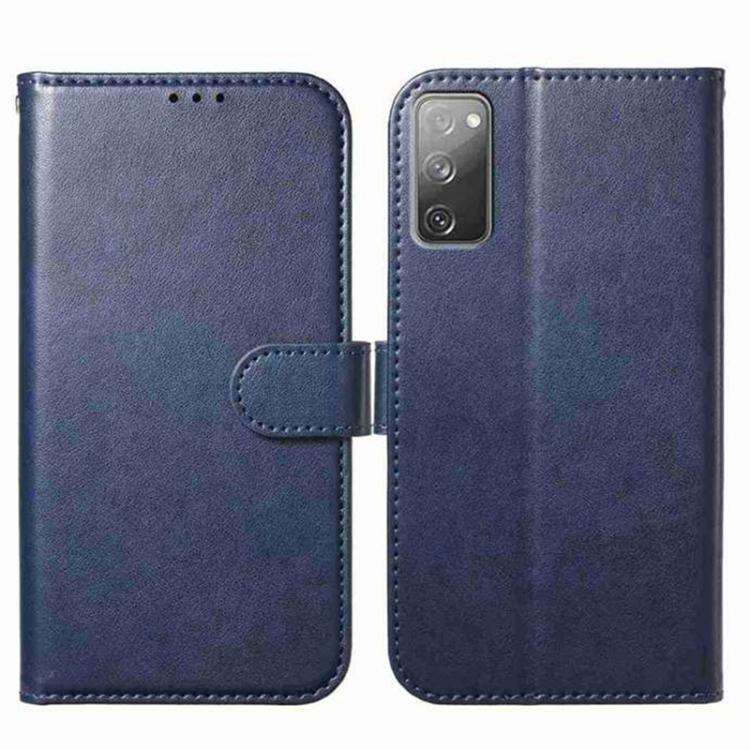 For Samsung Galaxy S20 FE Lambskin 8-card Slot Leather Phone Case(Dark Blue)