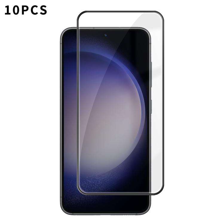 For Samsung Galaxy S23+ 5G 10pcs Kalebol High-Aluminum Screen-Printed Full-Coverage Anti-Fingerpri