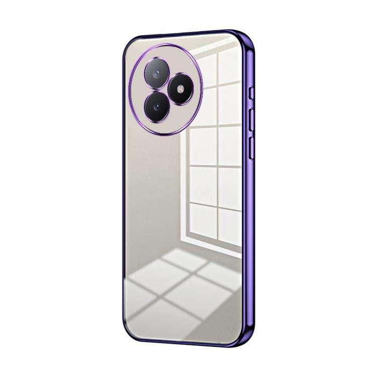 For Redmi K80 Ultra Transparent Plating Fine Hole Phone Case(Purple)
