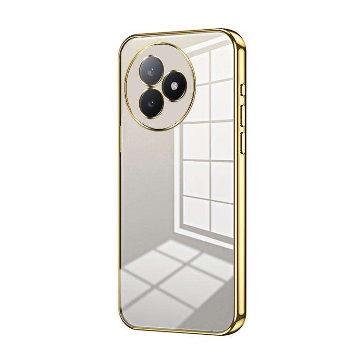 For Redmi K80 Ultra Transparent Plating Fine Hole Phone Case(Gold)