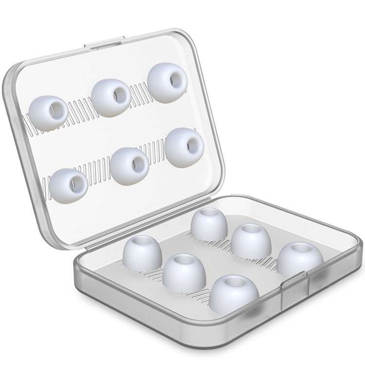 6 Pairs Wireless Earphone Replaceable Silicone Ear Cap Earplugs for AirPods Pro, with ... (White)
