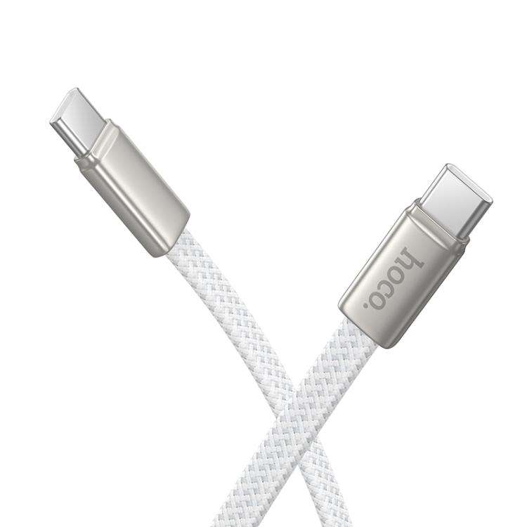 hoco X125 USB-C / Type-C to USB-C / Type-C Exceso 60W Charging Data Cable, Length: 1m(White)