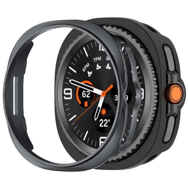 For Samsung Galaxy Watch8 Classic 46mm xDfind PC Hollow Half Coverage Watch Cover(Gunmetal)