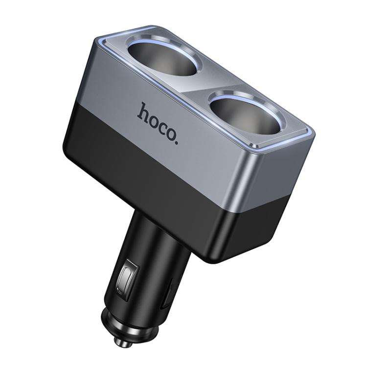 hoco Z65 Smart Dual Cigarette Lighter Car Charger(Black)