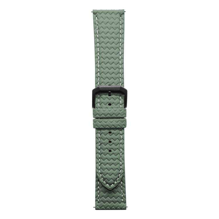 20mm xDfind Flat-head Woven Texture Pin Buckle Vegan Leather Watch Band(Light Green)