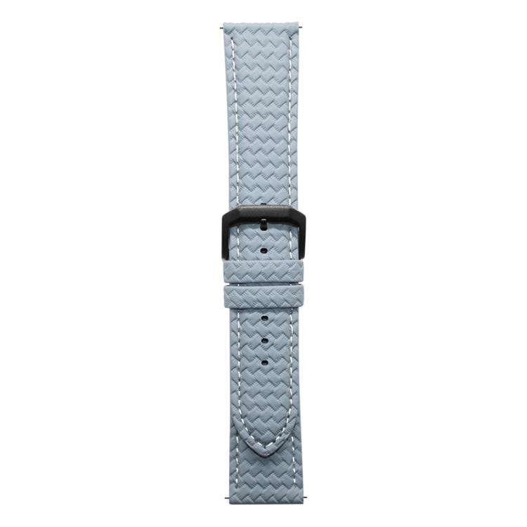 20mm xDfind Flat-head Woven Texture Pin Buckle Vegan Leather Watch Band(Sky Blue)