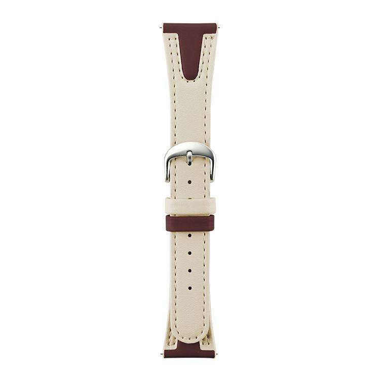 20mm xDfind Flat-head Jelly Vegan Leather Watch Band(Wine Red)