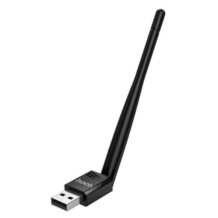 hoco HI37 150Mbps WiFi 4 USB External Antenna Wireless Network Card(Black)