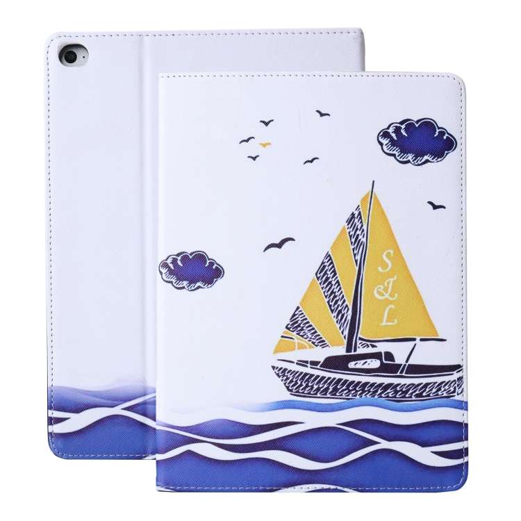 For iPad Pro 11 (2018) Cross Texture Horizontal Flip PU Leather Case with Holder & Slee ... (Sail)