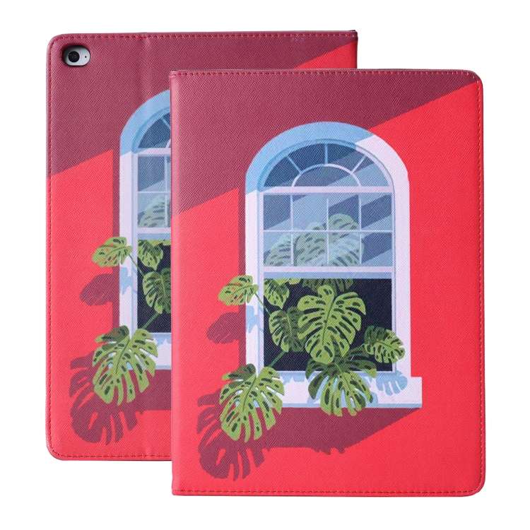 For iPad Pro 11 (2018) Cross Texture Horizontal Flip PU Leather Case with Holde ... (Window Plant)