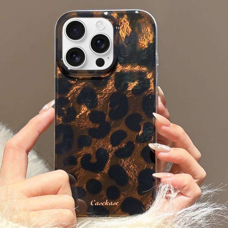 For iPhone 16 Pro Max Premium Brown Leopard Print TPU Phone Case