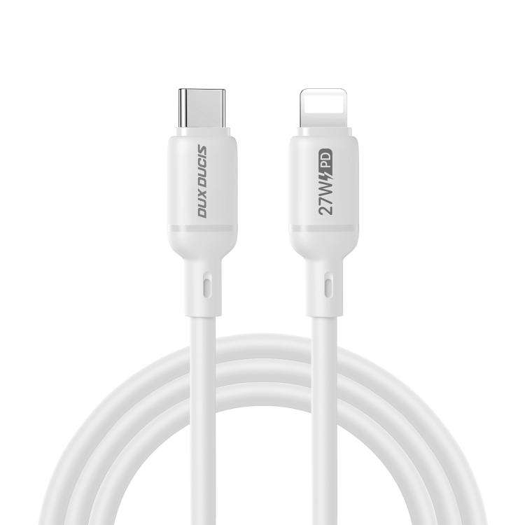 DUX DUCIS SILI Series 27W Type-C to 8 Pin Silicone Data Cable, Length: 1m(White)
