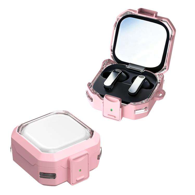 For Samsung Galaxy Buds4 / 4 Pro XDcase Rugged Armor Clear View Earphone Case(Pink)