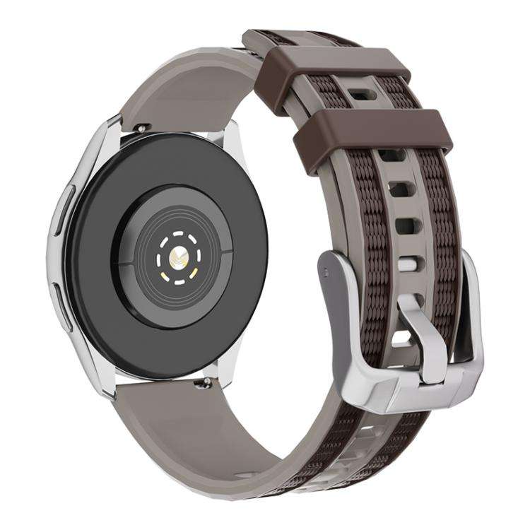 20mm xDfind Dual-color Silicone Watch Band(Grey-Ash Coffee)