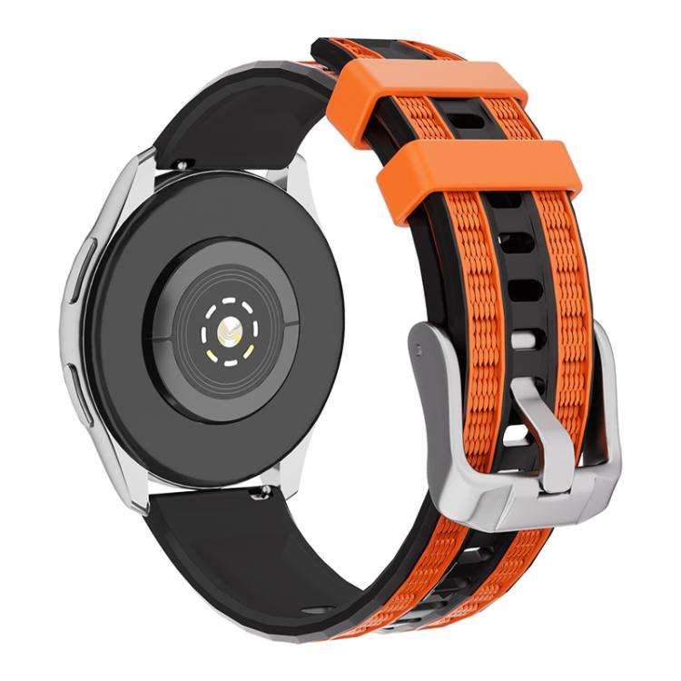 20mm xDfind Dual-color Silicone Watch Band(Black Orange)