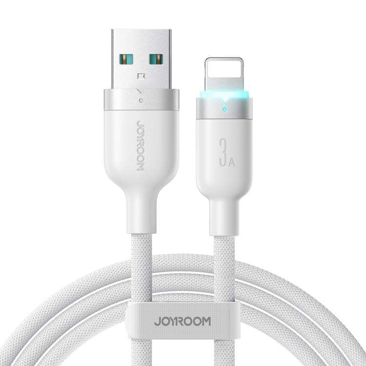 JOYROOM S-A63 StarWay Series 1.2m 3A USB-A to 8 Pin Auto Power-Off Fast Charging Data Cable(White)