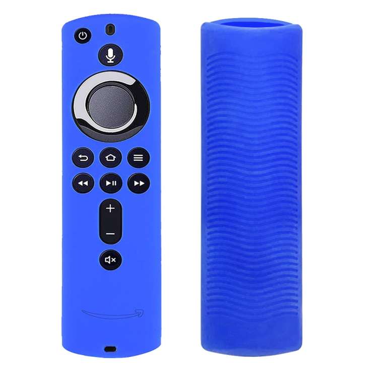 Non-slip Texture Washable Silicone Remote Control Cover for Amazon Fire TV Remote Contr ... (Blue)
