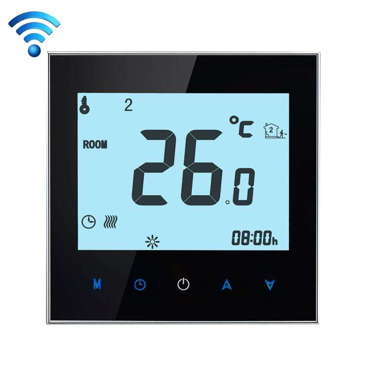 BHT-1000-GB-WIFI 16A Load Electronic Heating Type Touch LCD Digital WiFi Heating Room ... (Black)