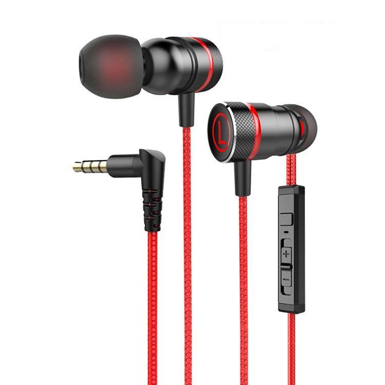 G21 1.2m Wired In Ear 3.5mm Interface Stereo Wire-Controlled HIFI Earphones Video Game M ... (Red)