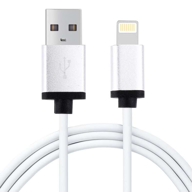 1m 3A 8 Pin to USB Data Sync Charging Cable for iPhone, iPad, Diameter: 4 cm(White)