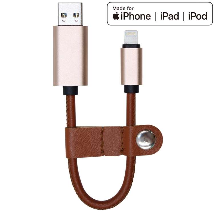 2 in 1 32GB U Disk Flash Drive MFI 8 Pin Leather Surface Data & Charging Cable