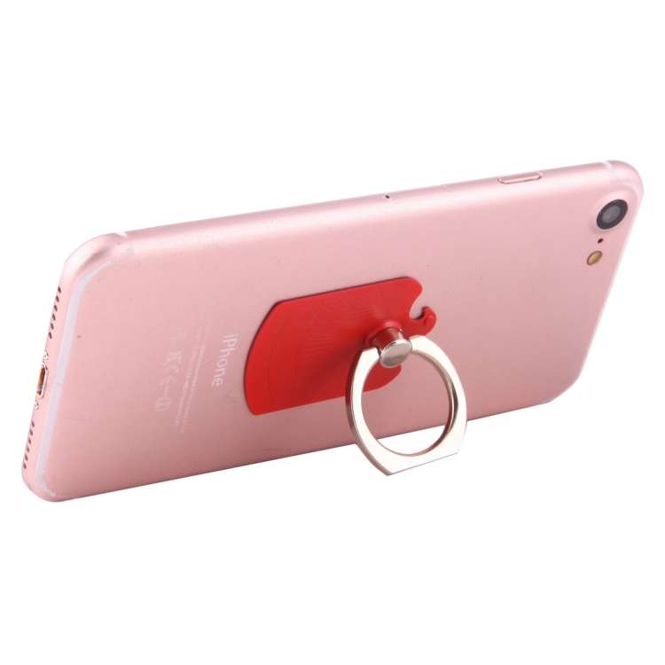 Cmzact CPS-2in1 2 in 1 Eagle Shape 360 Degrees Rotation Magnetic Phone Ring Stent Car Ho ... (Red)