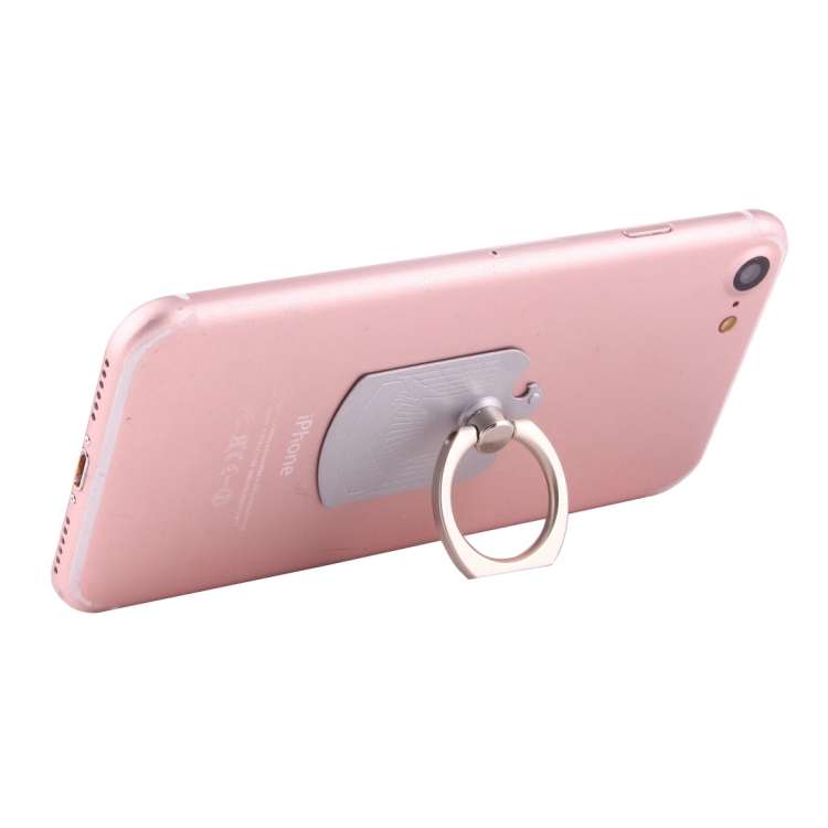 Cmzact CPS-2in1 2 in 1 Eagle Shape 360 Degrees Rotation Magnetic Phone Ring Stent Car ... (Silver)