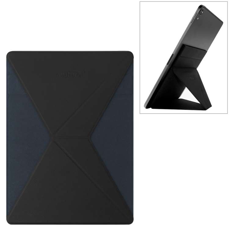 Mutural For iPad 9.7 inch-12.9 inch PU Leather Angle Adjustable Adhesive Tablet PC Inv ... (Black)