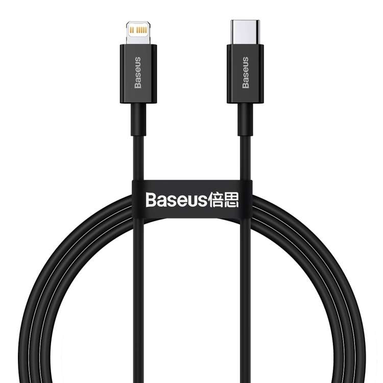 Baseus Superior Series CATLYS-A01 PD 20W USB-C / Type-C to 8 Pin Interface Fast Chargi ... (Black)