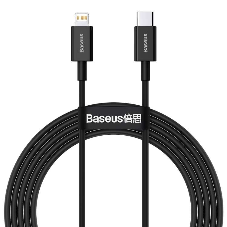 Baseus Superior Series CATLYS-C01 PD 20W USB-C / Type-C to 8 Pin Interface Fast Chargi ... (Black)
