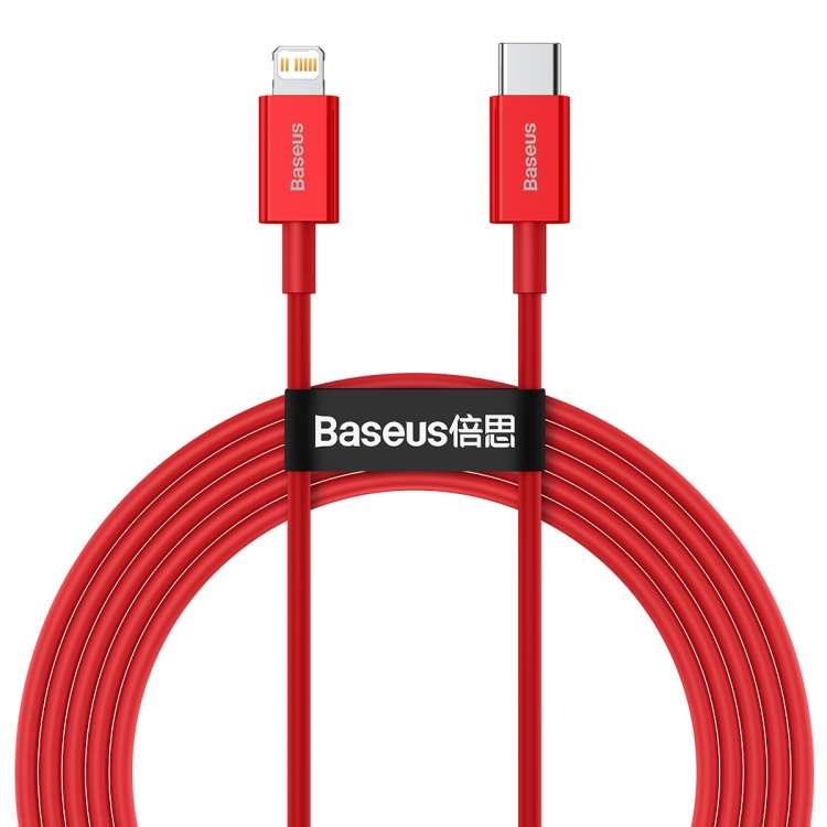 Baseus Superior Series CATLYS-C09 PD 20W USB-C / Type-C to 8 Pin Interface Fast Charging ... (Red)