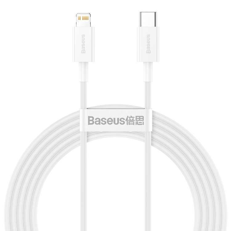 Baseus Superior Series CATLYS-C02 PD 20W USB-C / Type-C to 8 Pin Interface Fast Chargi ... (White)