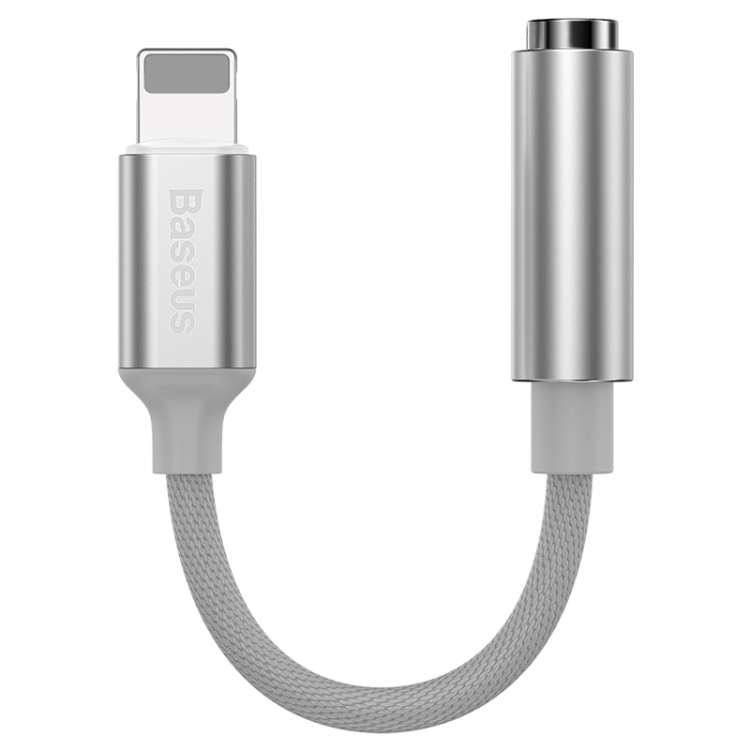 Baseus L3.5 8 Pin Male to 3.5mm Female Adapter with Cable(White)