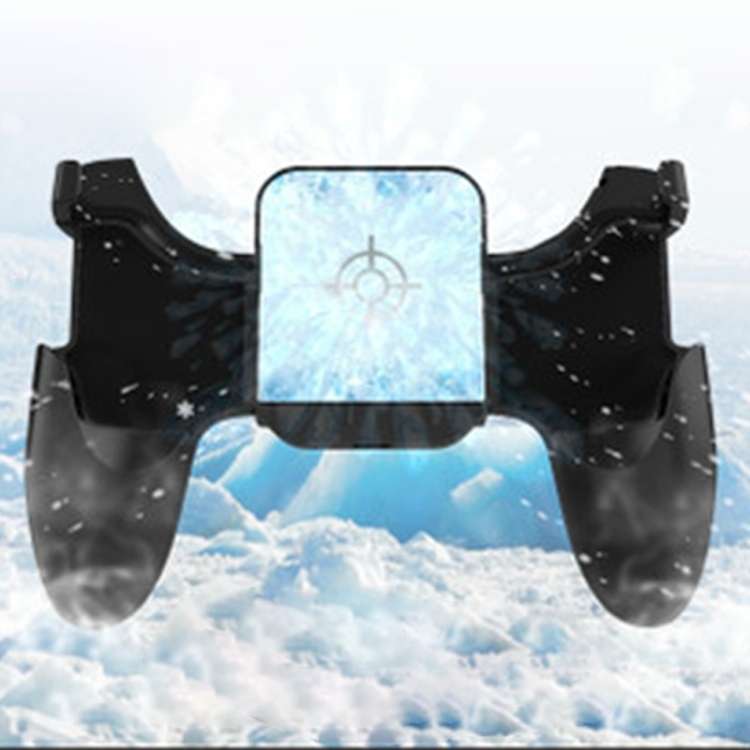 S-03 Six-finger Linkage Semiconductor Cooling Mobile Phone Gamepad with Bracket, Suitable for 4.7-