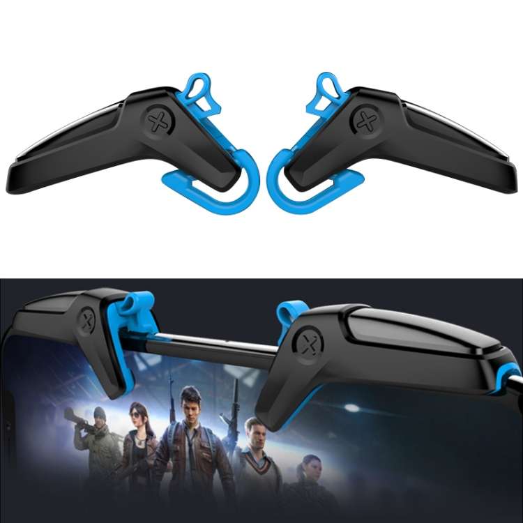 Eating Chicken Physical Auxiliary Button Shooting Game Controller, 1 Pair (Blue)