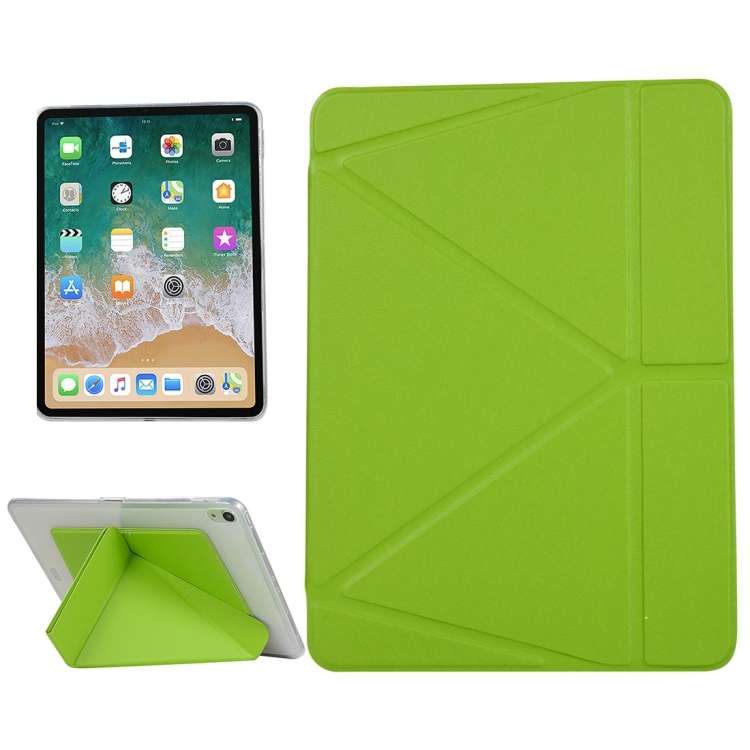 PU Leather Case for iPad Pro 11 inch (2018), with Multi-folding Holder & Sleep ... (Grass Green)