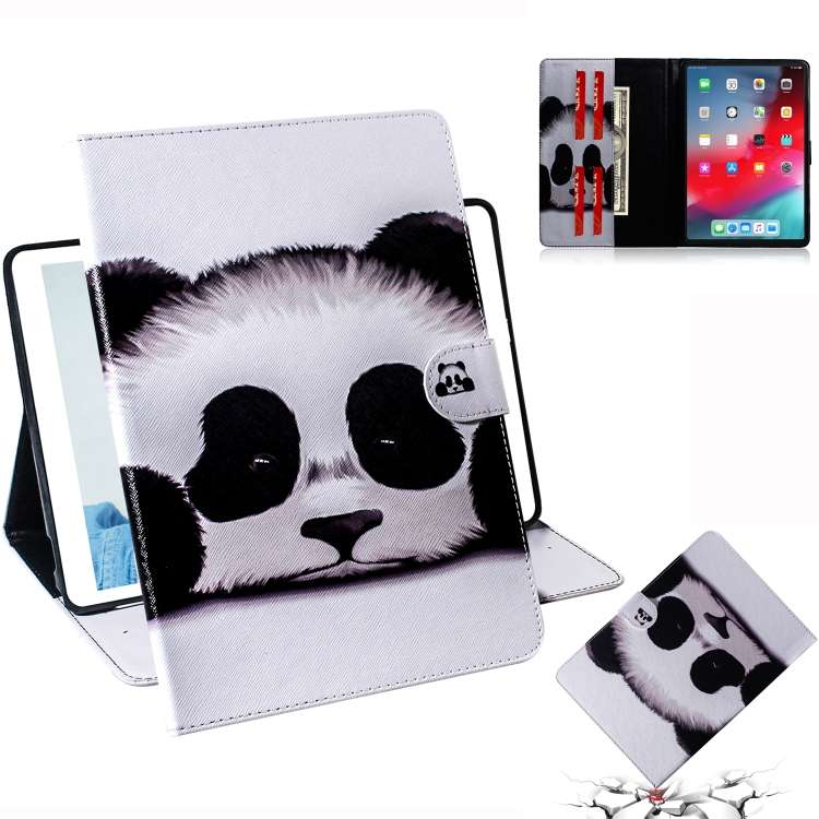 Panda Pattern Horizontal Flip Leather Case for iPad Pro 11 inch (2018), with Holder & Card Slot &