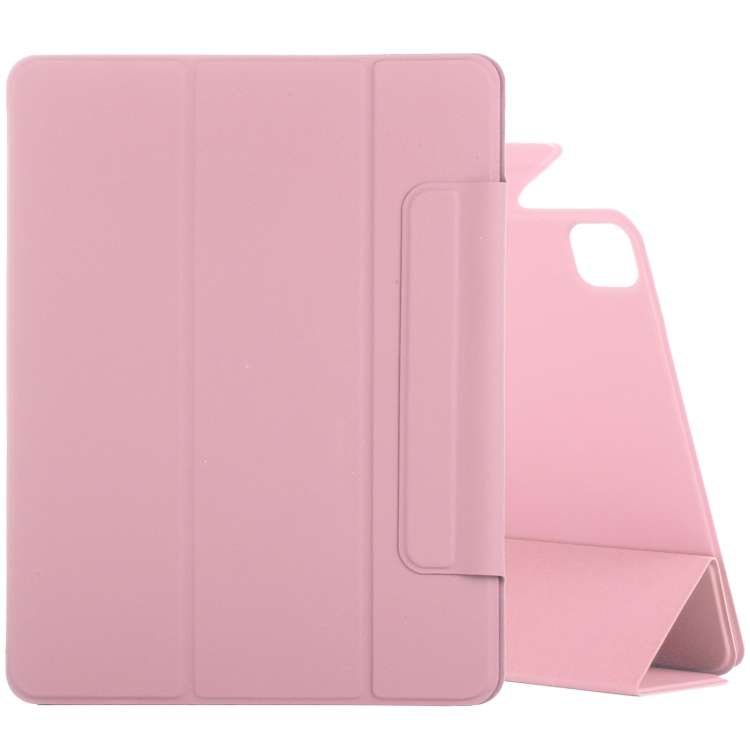 For iPad Air 13 2024 / 2025 / Pro 12.9 2020 Double-sided Magnetic Flip PU Leather ... (Light Pink)