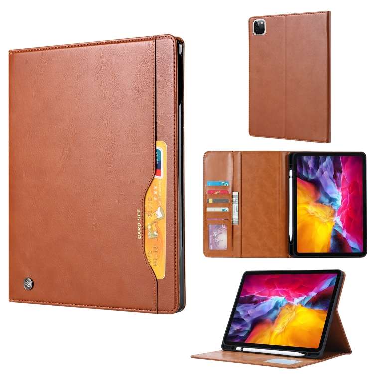 Knead Skin Texture Horizontal Flip Leather Case for iPad Pro 11 inch 2022/2021/2020/20 ... (Brown)