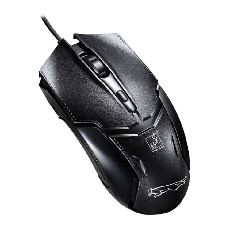 Chasing Leopard 179 USB 1600DPI Three-speed Adjustable Wired Optical Gaming Mouse, Len ... (Black)
