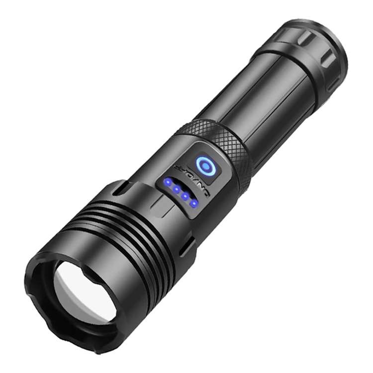 Short Style Micro USB Charging Outdoor Waterproof P70 + COB LED Flashlight, Support Power Display