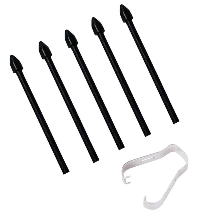 6 in 1 Universal Stylus Pen Replacement Pencil Tips For Samsung Galaxy Tab S8 / S7 / S ... (Black)