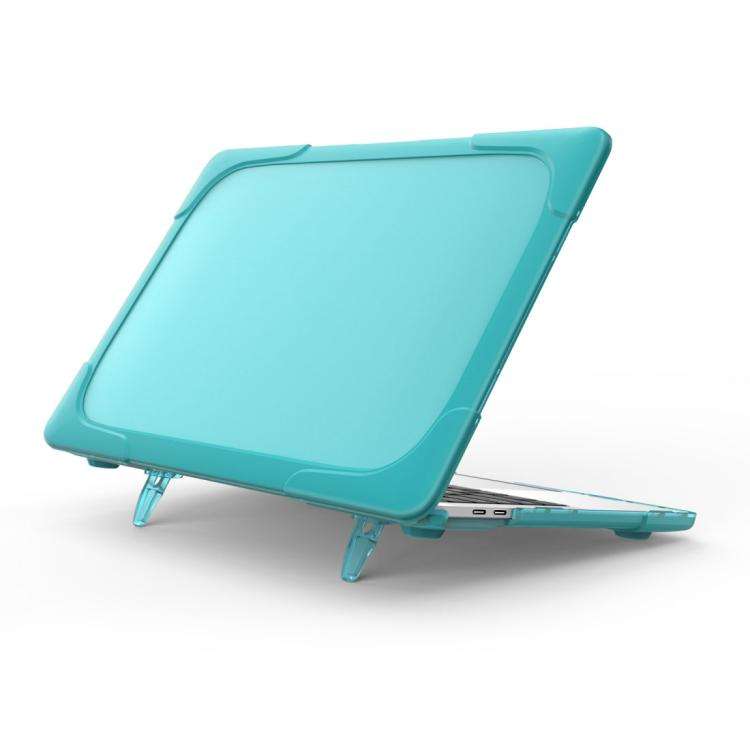 For Macbook Pro 13.3 inch (A1708) & with Touchbar (A1706) Laptop TPU + PC Folding ... (Baby Blue)