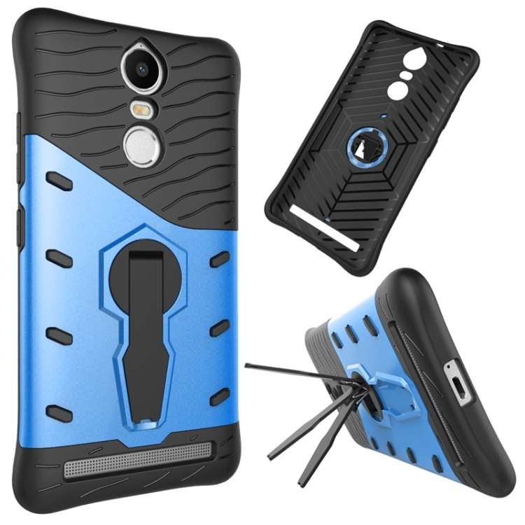 For Lenovo K5 Note Shock-Resistant 360 Degree Spin Tough Armor TPU+PC Combination Case ... (Blue)
