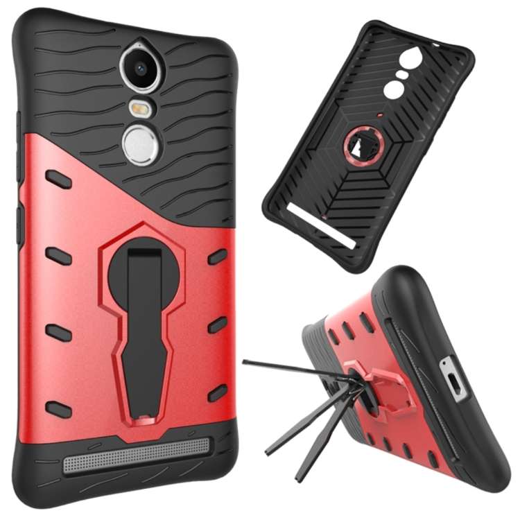 For Lenovo K5 Note Shock-Resistant 360 Degree Spin Tough Armor TPU+PC Combination Case w ... (Red)