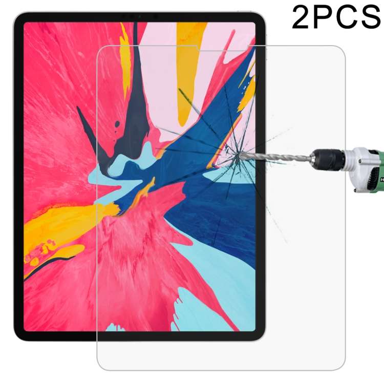 2 PCS 0.26mm 9H Surface Hardness 2.5D Explosion-proof Tempered Glass Film for iPad Pro 12.9 2018/2