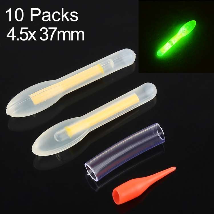 10 Packs OCEAN SUN Bulb Shape Luminous Float Night Fishing Light Stick, Visibility: 50m, Size: 4.5