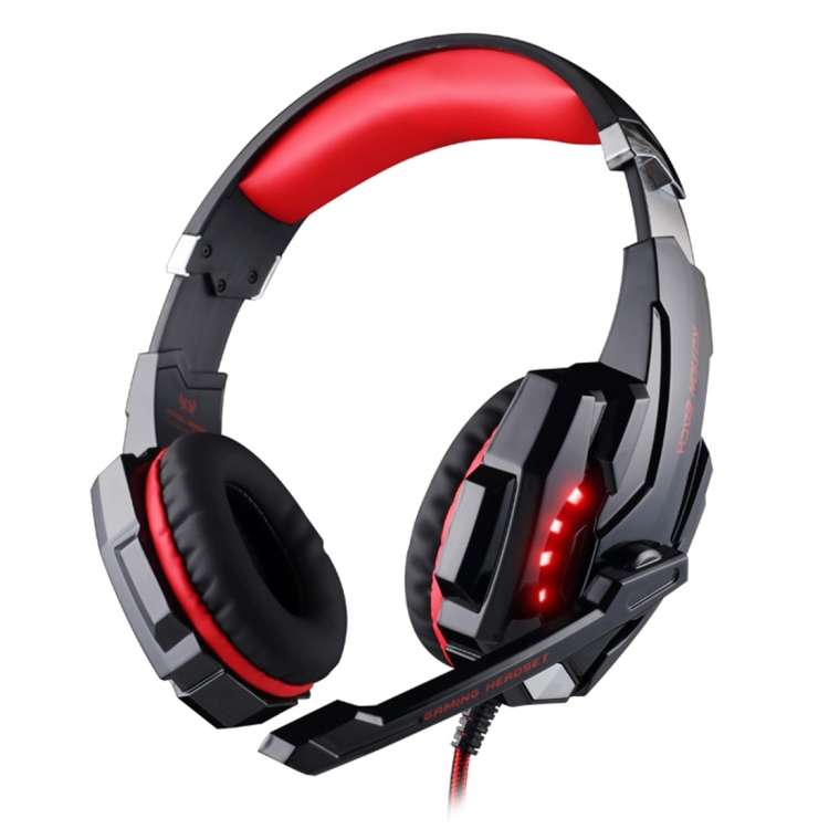 KOTION EACH G9000 3.5mm Game Gaming Headphone Headset Earphone Headband with Micro ... (Black Red)