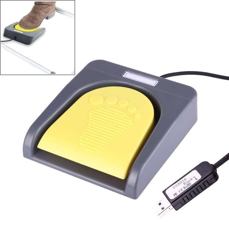 FS2016_USB PCsensor USB Foot Switch Foot Control Keyboard, Multimedia / Keyboard / Gamepad / Mouse