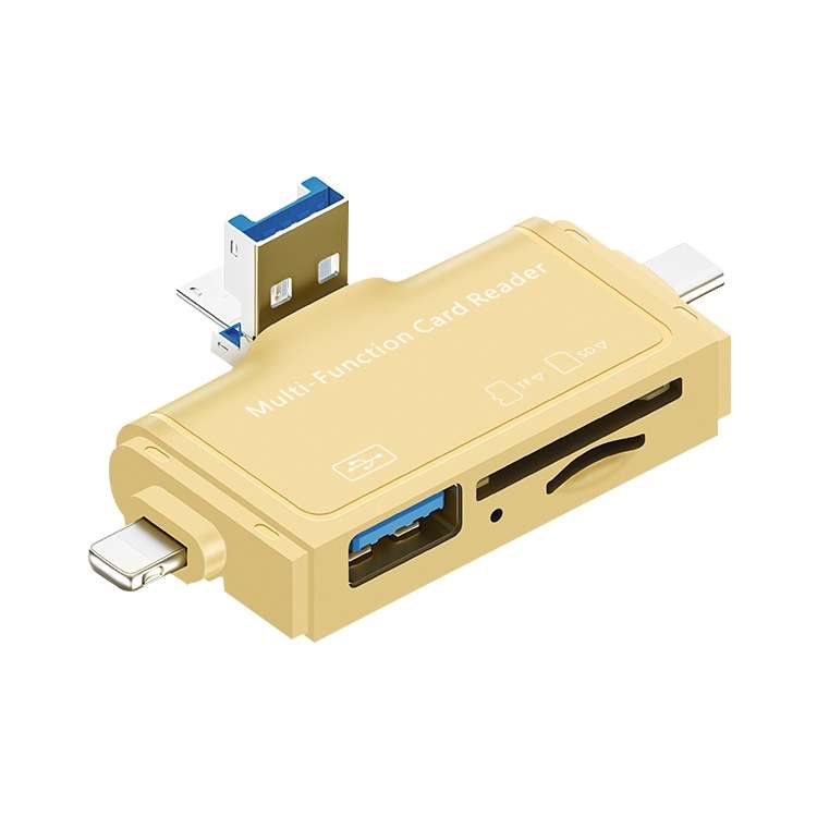 7 In 1 USB 3.0 Card Reader (Gold)